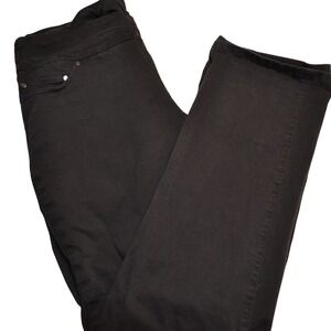 JAG Jeans Women's Black Stretch Bootcut Pull On Pants Denim 14 Travel Comfort